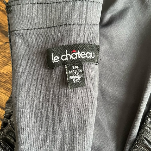 Grey/silver strapless cocktail mini dress - Picture 2 of 3